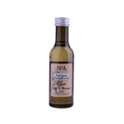 Tělový masážní olej s Vřídelní solí - Růže (185 ml)